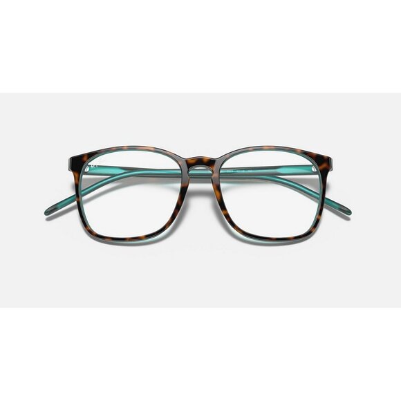 RAYBAN Eyeglasses RX5387F-5974 Havana On Transparent Green 54-18-150